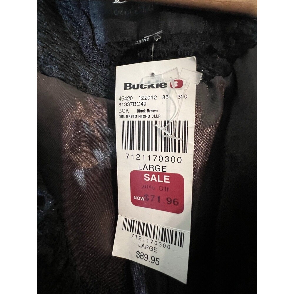BKE Buckle Women's Double Breasted Belted Jacket - Size Large NWT $90 - Picture 7 of 9